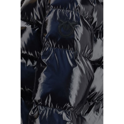 PINKO Black Polyamide Full-Length Jacket