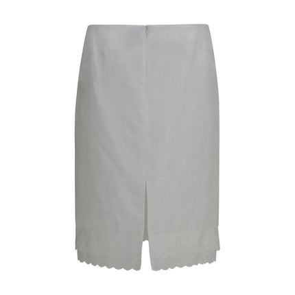 Magda Butrym White Cotton Midi Skirt