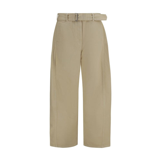 Magda Butrym Beige Cotton Casual Pants Magda Butrym