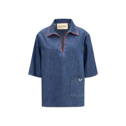 Valentino Garavani Blue Denim Shirt
