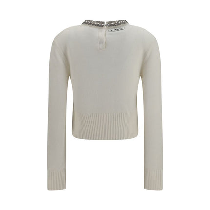 PINKO White Wool Oves Aries Sweatshirt