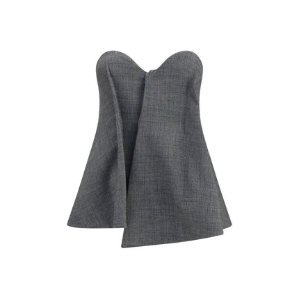 Magda Butrym Gray Wool Oves Aries Corset