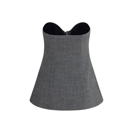 Magda Butrym Gray Wool Oves Aries Corset