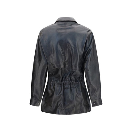 Magda Butrym Black Lambskin Leather Jacket Magda Butrym