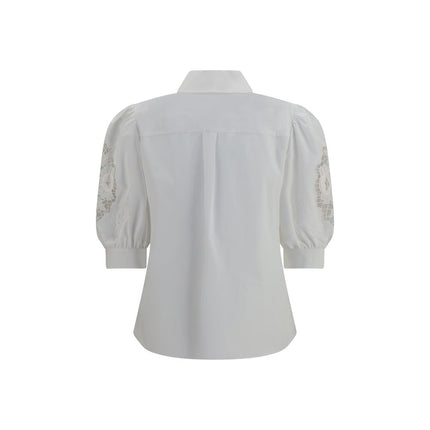 Valentino Garavani White Cotton Blouse Valentino Garavani