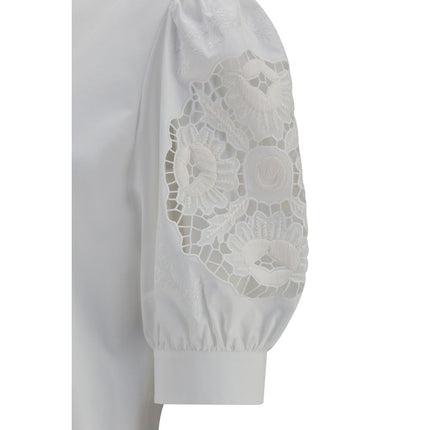 Valentino Garavani White Cotton Blouse Valentino Garavani