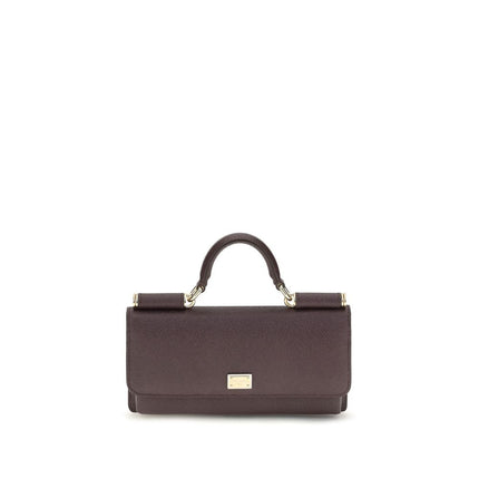 Dolce & Gabbana Brown Calf Leather Bos Taurus Shoulder Bag