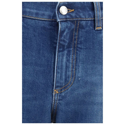 Dolce & Gabbana Blue Cotton Slim Fit Jeans