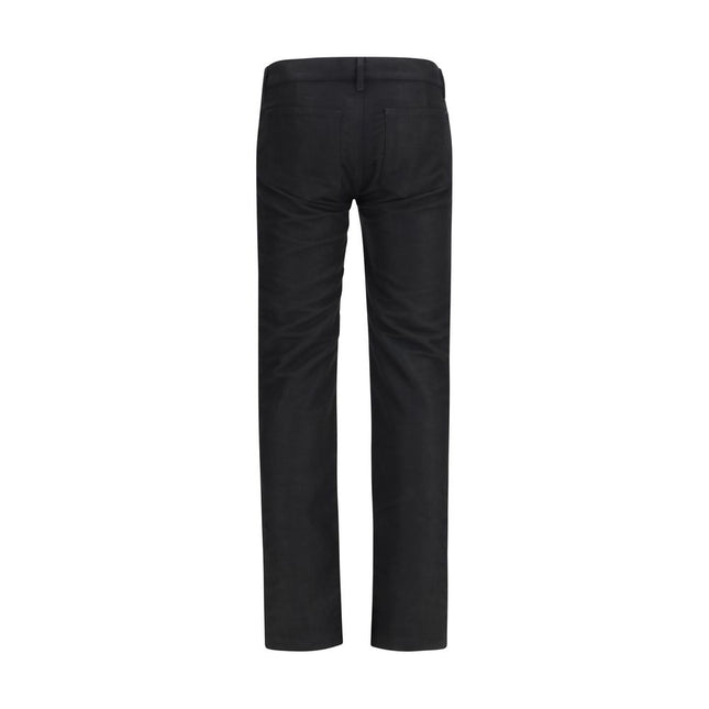 Rick Owens Black Wool Oves Aries Straight-Leg Jeans