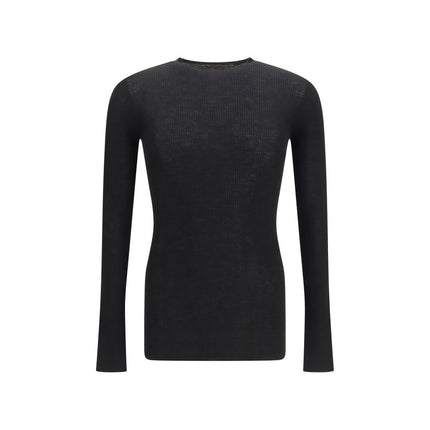 Rick Owens Black Wool Oves Aries Sweatshirt