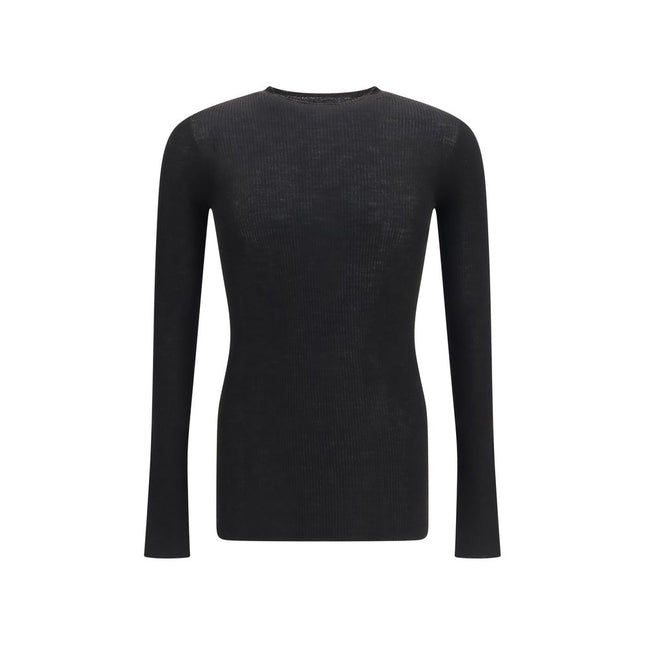 Rick Owens Black Wool Oves Aries Sweatshirt