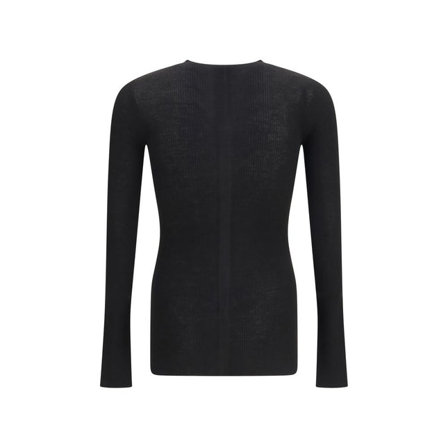 Rick Owens Black Wool Oves Aries Sweatshirt