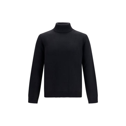 Roberto Collina Black Wool Oves Aries Turtleneck