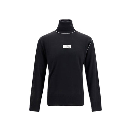 MM6 Black Wool Oves Aries Turtleneck