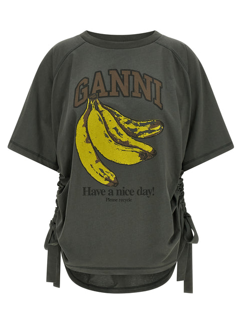 Ganni Gray Organic Cotton Sportswear Ganni