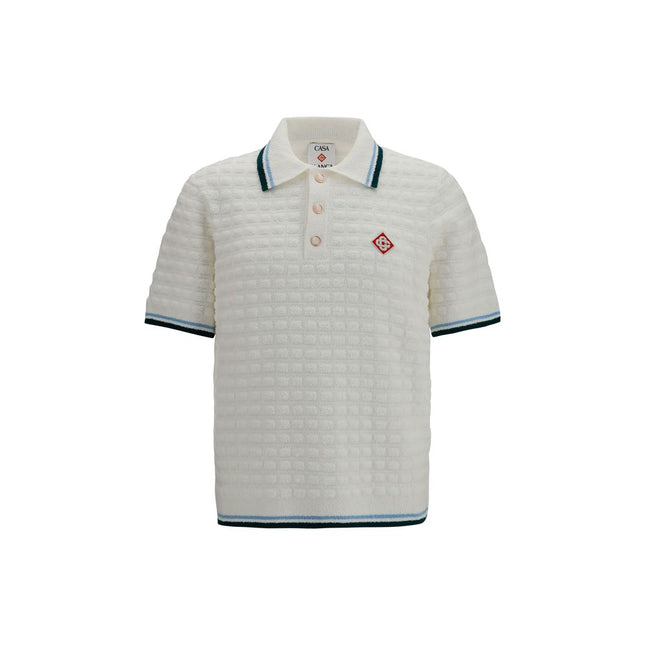 Casablanca White Cotton Polo Shirt
