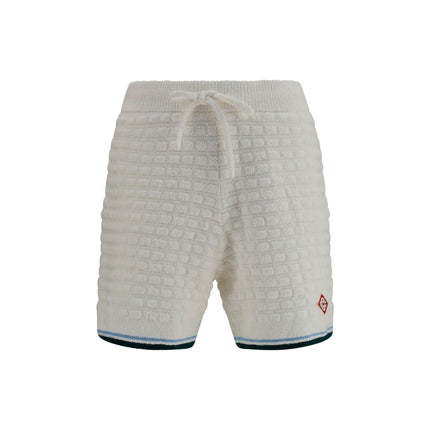 Casablanca White Cotton Bermuda Shorts