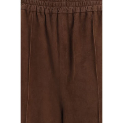 Fabiana Filippi Brown Leather Casual Pants