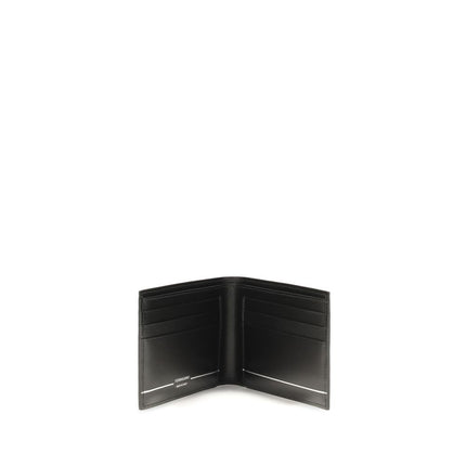 Ferragamo Black Calf Leather Bos Taurus Wallet