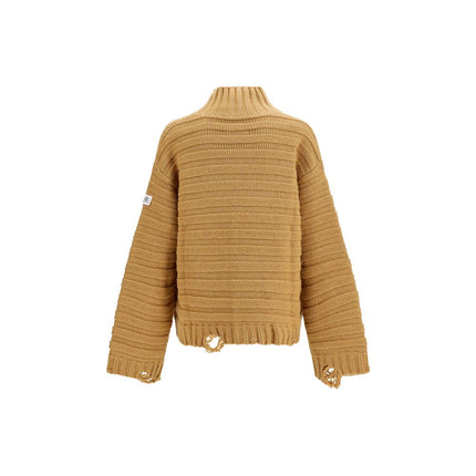 MM6 Beige Wool Oves Aries Turtleneck