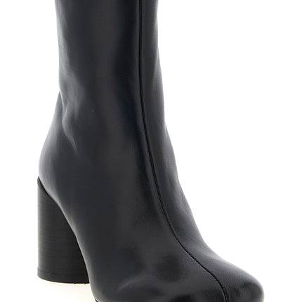 MM6 Maison Margiela Black Polyester Ankle Boots