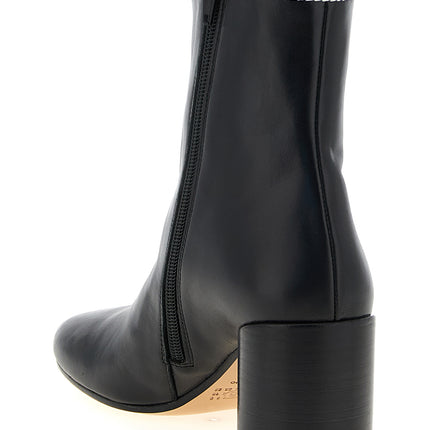 MM6 Maison Margiela Black Polyester Ankle Boots