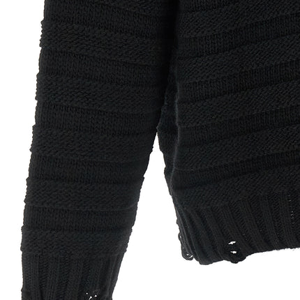 MM6 Maison Margiela Black Virgin Wool Cardigan