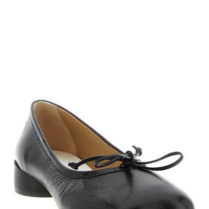 MM6 Maison Margiela Black Calfskin Mid Heel Pumps