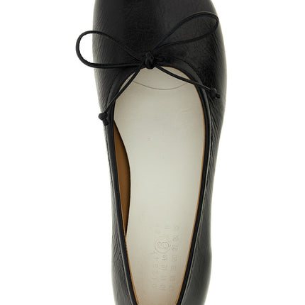 MM6 Maison Margiela Black Calfskin Mid Heel Pumps