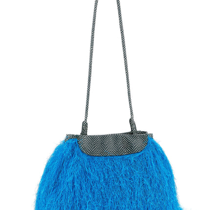 Dries Van Noten Blue Polyester Clutch Bag Dries Van Noten