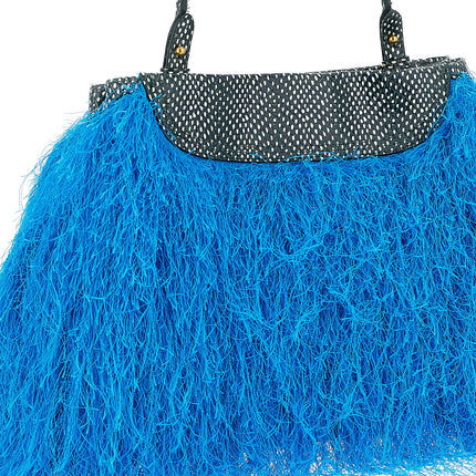 Dries Van Noten Blue Polyester Clutch Bag Dries Van Noten