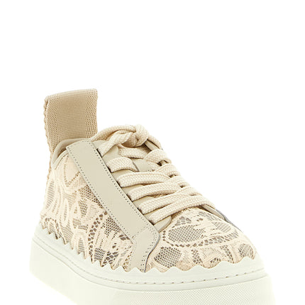 Chloé Beige Polyamide Low Top Sneakers Chloé