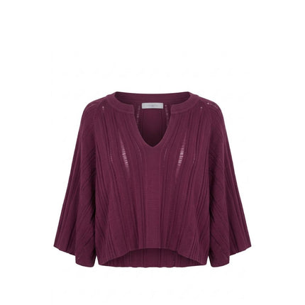 Malo Purple Cotton Women Sweater