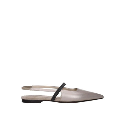 Brunello Cucinelli Beige Leather Mules