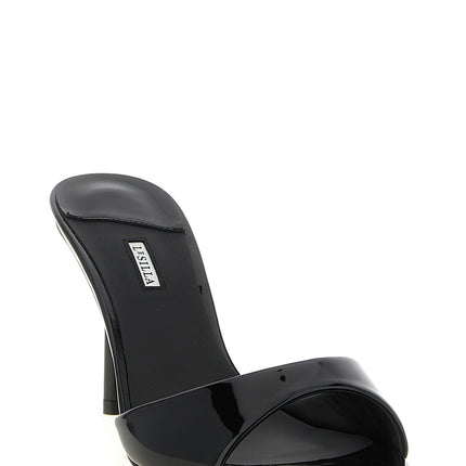 LE SILLA Black Polyethylene Stiletto Heel Sandals