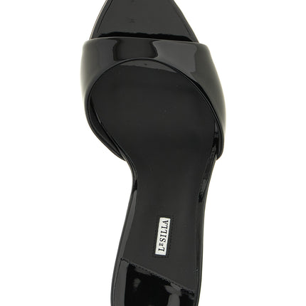 LE SILLA Black Polyethylene Stiletto Heel Sandals