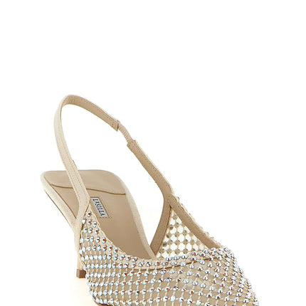 LE SILLA Beige Polyester Mid Heel Pumps