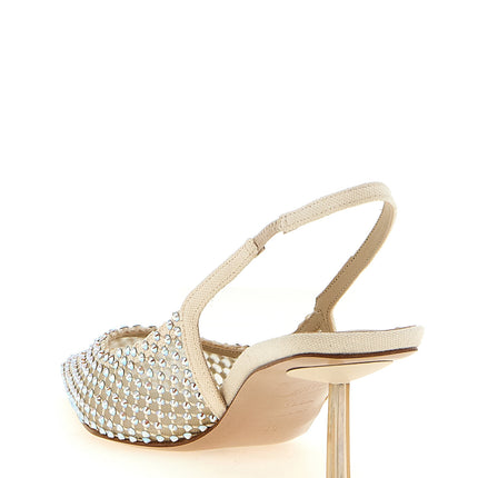 LE SILLA Beige Polyester Mid Heel Pumps