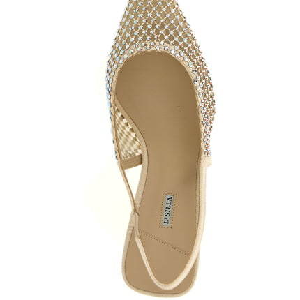 LE SILLA Beige Polyester Mid Heel Pumps