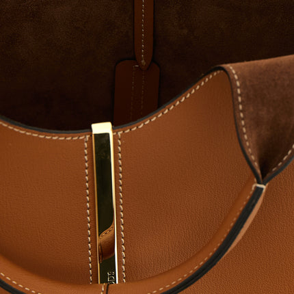 Tod's Brown Calfskin Tote Bag