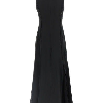 Loulou De Saison Black Silk Midi Dress