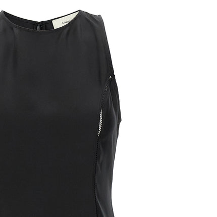Loulou De Saison Black Silk Midi Dress