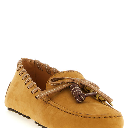 Tod's Beige Calfskin Slip-On Loafers