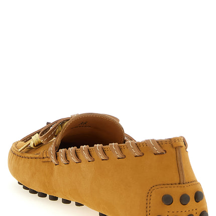 Tod's Beige Calfskin Slip-On Loafers