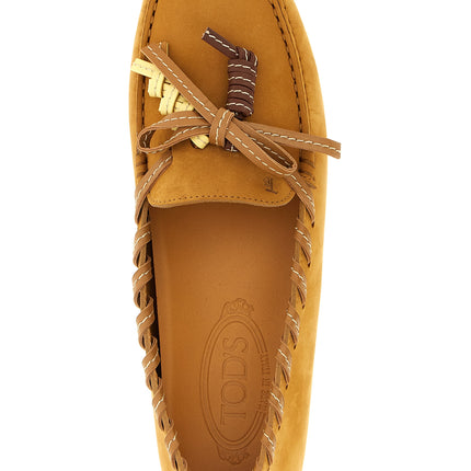 Tod's Beige Calfskin Slip-On Loafers