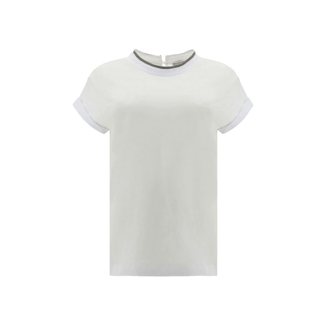 Brunello Cucinelli White Elastane T-Shirt