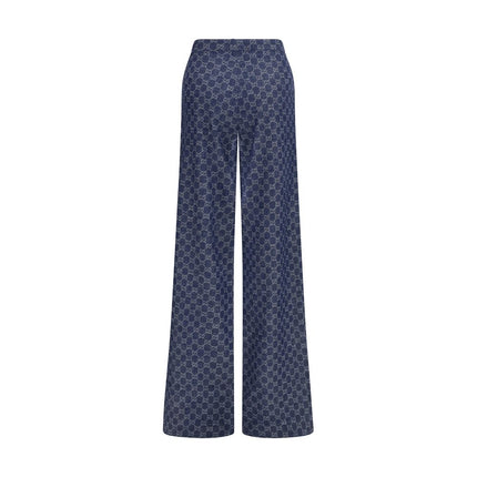 Gucci Blue Cotton Casual Pants