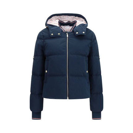 Thom Browne Blue Cotton Full-Length Jacket
