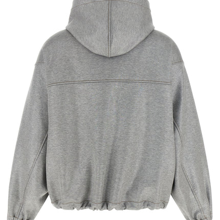 Brunello Cucinelli Silver Cotton Bomber Brunello Cucinelli