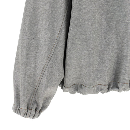 Brunello Cucinelli Silver Cotton Bomber Brunello Cucinelli